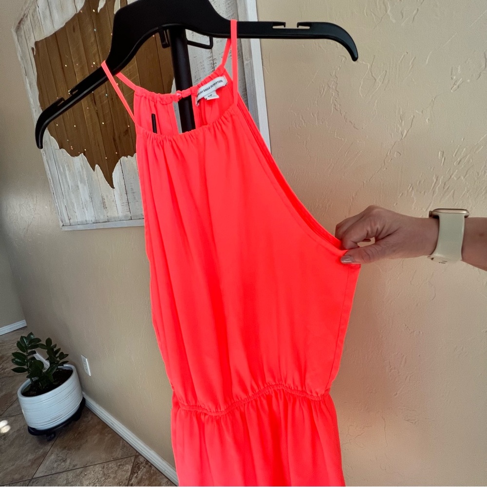 American Eagle womens halter top midi dress, gorgeous color- coral. Sz S/P - Picture 8 of 16